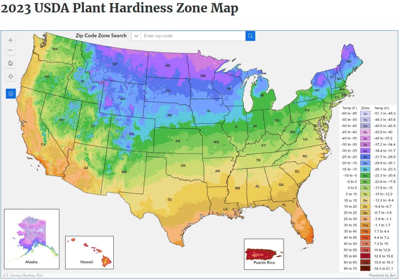 USDA Plant Hardiness Zone Map (2023 Change) * Large Weblog of Gardening